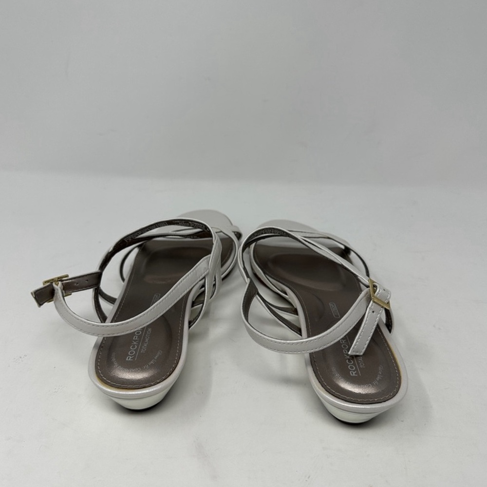 Rockport Women’s Zandra Anklestrap Pearl Sandals Size 8 TotalMotion EUC no box - Picture 8 of 11